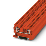 Phoenix Contact ST 4 RD Series Red Feed Through Terminal Block, 4mm², 1-Level, Spring Cage Termination