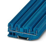Phoenix Contact ST 2.5-QUATTRO/4PBU Series Blue Feed Through Terminal Block, 2.5mm², 1-Level