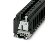 Phoenix Contact UK 35 BK Series Black Feed Through Terminal Block, 35mm², 1-Level, Screw Termination