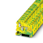Phoenix Contact UT 2.5-TWIN/1P-PE Series Green, Yellow Earth Modular Terminal Block, 2.5mm², 1-Level, Plug In, Screw