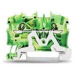 Wago TOPJOB S Series Green, Yellow DIN Rail Terminal Block, 1.5mm², 1-Level, Push-In Cage Clamp Termination, ATEX, EAC