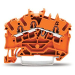 Wago TOPJOB S Series Orange DIN Rail Terminal Block, 2.5mm², 1-Level, Push In Termination, ATEX, CSA, IECEx