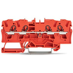 Wago TOPJOB S Series Orange DIN Rail Terminal Block, 4mm², 1-Level, Push In Termination, ATEX, CSA, IECEx