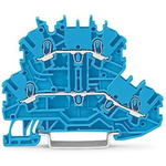 Wago TOPJOB S Series Blue DIN Rail Terminal Block, 1mm², 2-Level, Push-In Cage Clamp Termination, ATEX, EAC Ex, IECEx