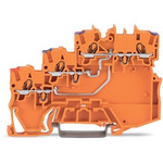 Wago TOPJOB S Series Orange DIN Rail Terminal Block, 1mm², 3-Level, Push-In Cage Clamp Termination