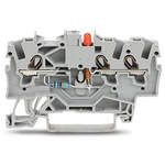 Wago TOPJOB S Series Grey DIN Rail Terminal Block, 1.5mm², 1-Level, Push-In Cage Clamp Termination