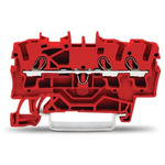 Wago TOPJOB S Series Red DIN Rail Terminal Block, 2.5mm², 1-Level, Push-In Cage Clamp Termination, ATEX, EAC Ex, IECEx