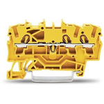 Wago TOPJOB S Series Yellow DIN Rail Terminal Block, 2.5mm², 1-Level, Push-In Cage Clamp Termination, ATEX, EAC Ex,