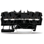 Wago TOPJOB S Series Black DIN Rail Terminal Block, 2.5mm², 1-Level, Push In Termination, ATEX, CSA, IECEx
