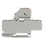 Wago TOPJOB S Series Grey Fuse Terminal Block, 2.5mm², 1-Level, Push In Termination, Fused, ATEX, CSA, IECEx