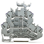 Wago TOPJOB S Series Grey Double Level Terminal Block, 2.5mm², 2-Level, Push In Termination, ATEX, CSA, IECEx