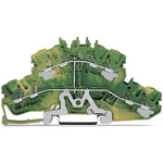 Wago TOPJOB S Series Green, Yellow Double Level Terminal Block, 2.5mm², 2-Level, Push In Termination, ATEX, CSA, IECEx
