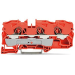 Wago TOPJOB S Series Orange DIN Rail Terminal Block, 10mm², 1-Level, Push In Termination, ATEX, CSA, IECEx
