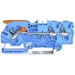 Wago TOPJOB S Series Blue DIN Rail Terminal Block, 4mm², 1-Level, Push In Termination, ATEX, CSA, IECEx