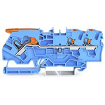 Wago TOPJOB S Series Blue DIN Rail Terminal Block, 4mm², 1-Level, Push In Termination, ATEX, CSA, IECEx