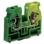 Wago 869 Series Green, Yellow Terminal Block, 2.5mm², 1-Level, Cage Clamp Termination