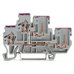 Wago 870 Series Blue Carrier Terminal Block, 2.5mm², 2-Level, Cage Clamp Termination