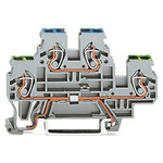 Wago 870 Series Grey Terminal Block, 2.5mm², 2-Level, Cage Clamp Termination
