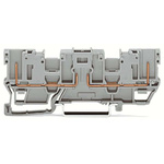 Wago 769 Series Grey Carrier Terminal Block, 1-Level, Wire Termination, CSA