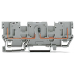 Wago 769 Series Grey Carrier Terminal Block, 4mm², Wire Termination, CSA