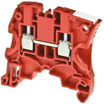 Entrelec ZS4 Series Red Feed Through Terminal Block, 4mm², Single-Level, Screw Termination, ATEX