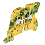 Entrelec ZS4 Series Green/Yellow Standard Din Rail Terminal, 4mm², Screw Termination, ATEX