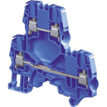 Entrelec ZS4-D2 Series Blue Double Level Terminal Block, 4mm², Double-Level, Screw Termination, ATEX