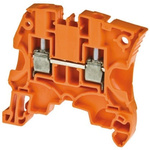 Entrelec ZS6 Series Orange Feed Through Terminal Block, 6mm², Single-Level, Screw Termination, ATEX