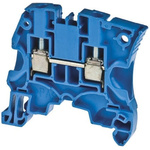 Entrelec ZS10 Series Blue Feed Through Terminal Block, Double-Level, Screw Termination, ATEX