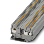 Phoenix Contact PT 2.5-TWIN-DIO/L-R Series Grey Feed Through Terminal Block, 0.14 → 4mm², Single-Level, Push In