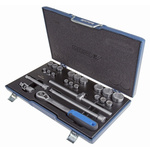 Gedore 19 EMU 20 23 Piece Socket Set, 1/2 in Square Drive