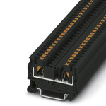 Phoenix Contact PT 4 BK Series Black Feed Through Terminal Block, Single-Level, Push In Termination