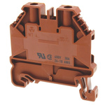 Wieland WT 4 Series Brown Feed Through Terminal Block, Single-Level, Screw Termination, ATEX