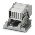 Phoenix Contact PPC 1.5/S-NS/25 (1GNYE/24GY) Series Grey, Yellow DIN Rail Connector, Single-Level, Push In Termination