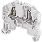 Entrelec ZK2.5 Series Red Standard Din Rail Terminal, 2.5mm², Single-Level, Spring Clamp Termination
