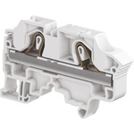 Entrelec ZK10 Series Grey Standard Din Rail Terminal, 10mm², Single-Level, Spring Clamp Termination