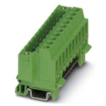 Phoenix Contact MSTBVK 2.5/19-GF-5.08 Series Green DIN Rail Terminal Block, Screw Termination