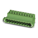 Phoenix Contact UMSTBVK 2.5/14-STF-5.08 Series Green DIN Rail Terminal Block, Screw Termination
