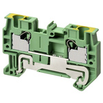 Omron XW5G Series Grey Non-Fused DIN Rail Terminal, 4mm², Single-Level, Push In Termination