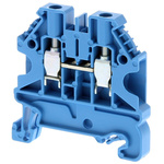 Omron XW5T Series Blue DIN Rail Terminal Block, 4mm², Single-Level, Screw Termination