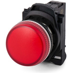 Allen Bradley, 800F, Panel Red LED Pilot Light, 22mm Cutout, IP65, IP66, Round, 24 V ac/dc