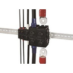Hirose EF2 Series Black Non-Fused DIN Rail Terminal, 5.5mm², Single-Level, Spring Clamp Termination