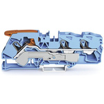 Wago TOPJOB S, 2116 Series Blue Feed Through Terminal Block, 16mm², Single-Level, Push-In Cage Clamp Termination, ATEX,