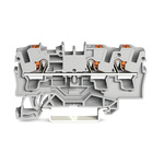 Wago TOPJOB S, 2204 Series Grey Feed Through Terminal Block, 4mm², Single-Level, Push-In Cage Clamp Termination, ATEX,