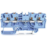 Wago TOPJOB S, 2204 Series Blue Feed Through Terminal Block, 4mm², Single-Level, Push-In Cage Clamp Termination, ATEX,