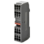 Omron XW6T Series Red DIN Rail Terminal Block, 0.08 → 1.5mm², Screw Termination