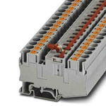 Phoenix Contact PT Series Grey Knife Disconnect Terminal Block, Push In Termination