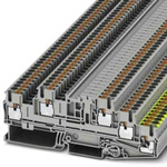 Phoenix Contact Grey DIN Rail Terminal Block, 0.14 → 4mm², Push In Termination