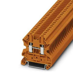 Phoenix Contact UT 4 Series Orange Feed Through Terminal Block, 0.14 → 6mm², Screw Termination