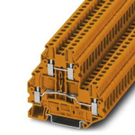 Phoenix Contact UTTB Series Orange Double Level Terminal Block, Screw Termination